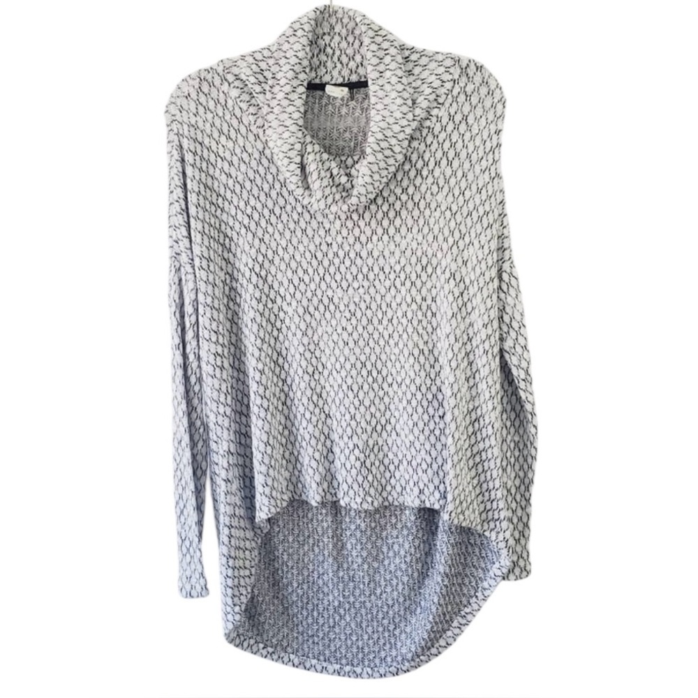 Anthropology Akemi + Kin Cozy Gray Cowl Neck Tunic Sweater, M/L